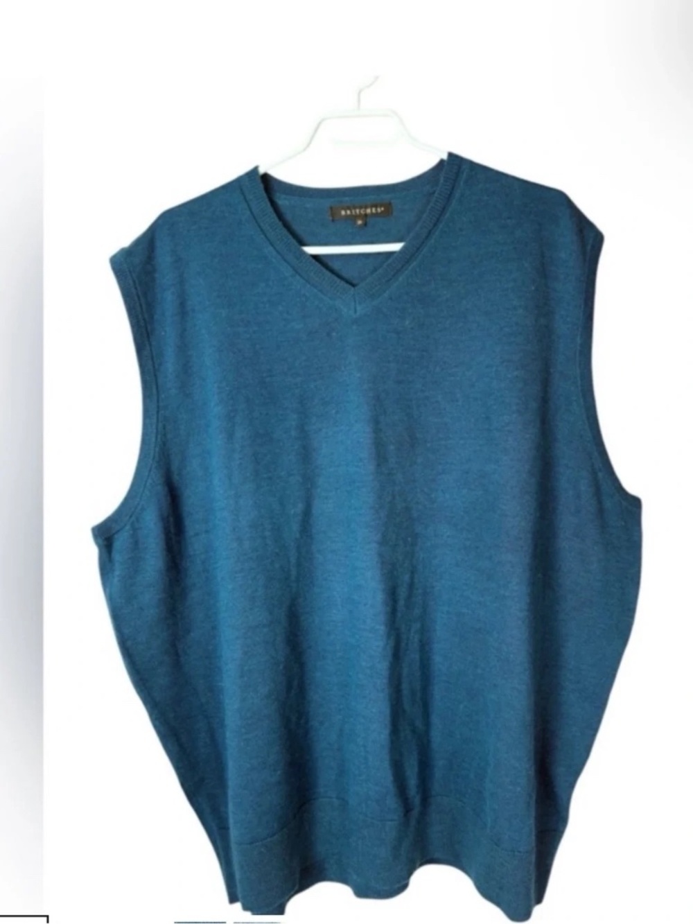 Britches Dark Teal/Blue Merino Wool Blend Sweater Vest - Size 2 XL